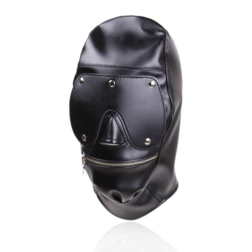 PU Leather Eye Mask with Open Mouth / Adult Erotic Gag Bondage for Couple - EVE's SECRETS